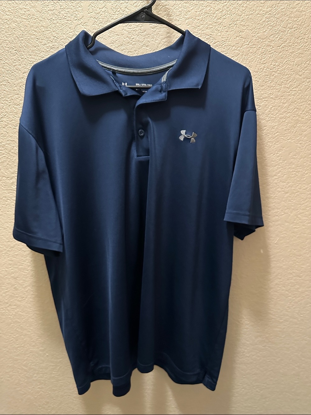 Under Armour Black Polo with Embroidered Logo 2XL